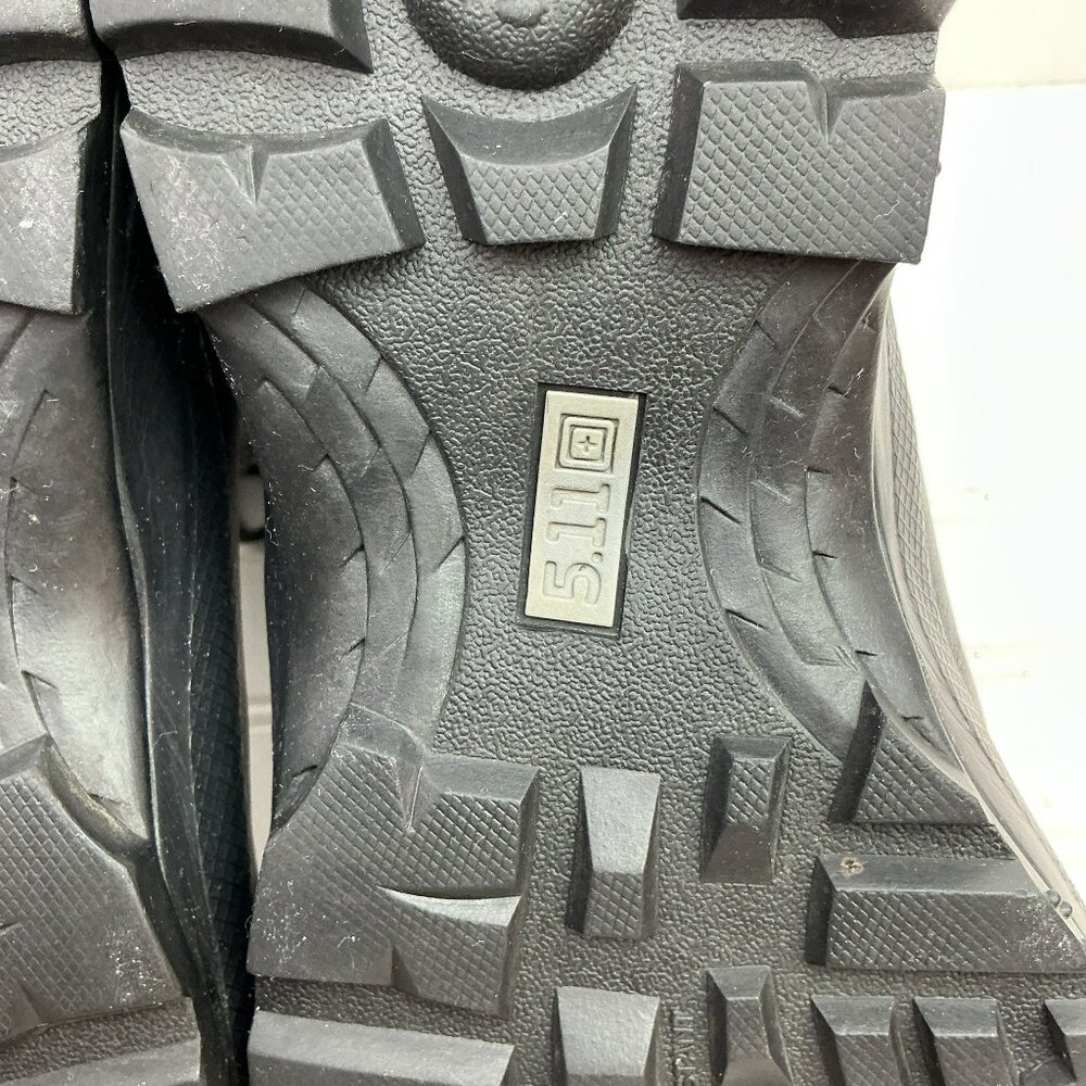 5.11 Tactical Series ATAC 8" Side Zip Combat Boots Mens 13 Leather Nylon Black - Picture 11 of 14